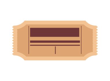 Sinema bileti girişi izole edilmiş simge