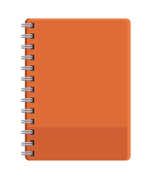 Notebook Schule Versorgung Isoliert Symbol — Stockvektor