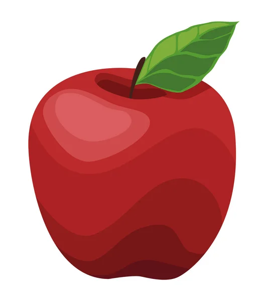 Frisches Apfelobst Rotes Symbol — Stockvektor