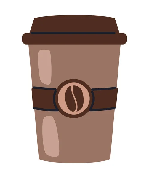 Καφέ Ποτό Take Away Εικονίδιο Κατσαρόλα — Διανυσματικό Αρχείο