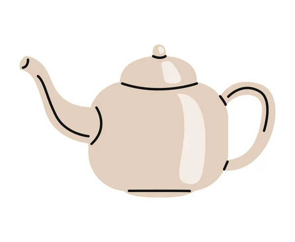 Кофе Керамический Чайник Посуды Значок — стоковый вектор