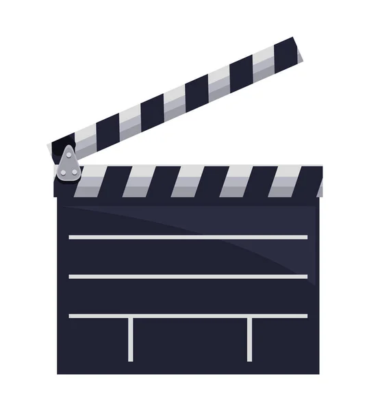 Productie Film Clapperboard Geïsoleerd Pictogram — Stockvector