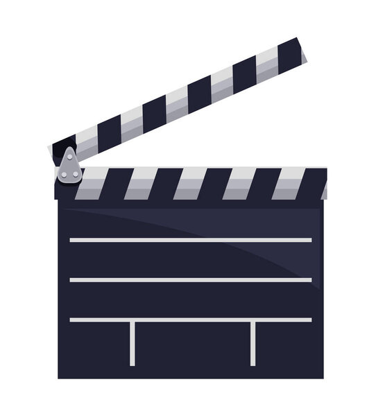 production movie clapperboard isolated icon