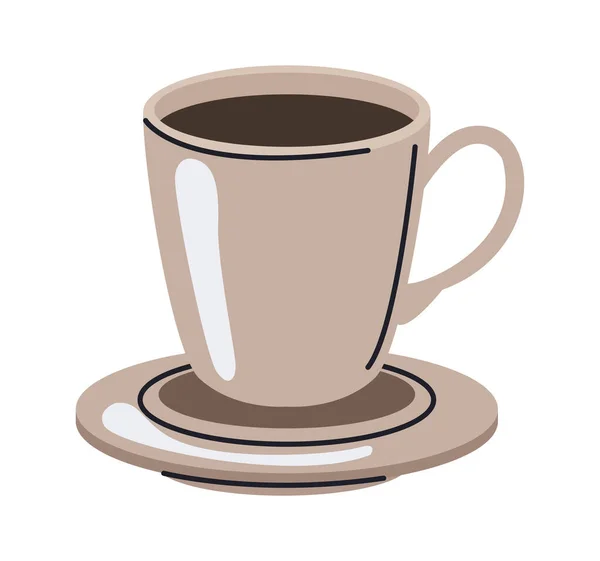 Καφέ Ποτό Στο Εικονίδιο Κύπελλο — Διανυσματικό Αρχείο