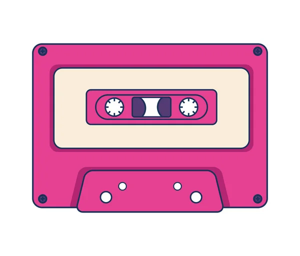 Cassette 90S Icône Style Pop Art — Image vectorielle