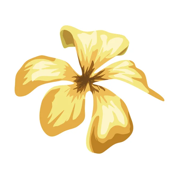 Желтый Экзотический Цветочный Сад — стоковый вектор