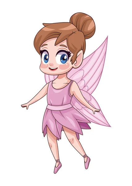 小さなブロンドの妖精の漫画のキャラクター — ストックベクタ