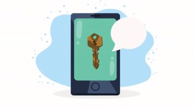 Emlak hizmeti veren akıllı telefon, 4k video animasyonu