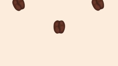 coffee toast grains pattern animation ,4k video animated