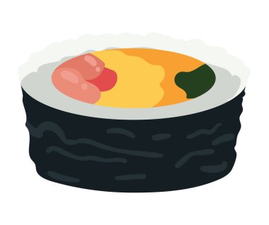 Suşi rulo lezzetli yemek ikonu