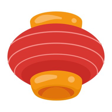red asian lamp hanging icon