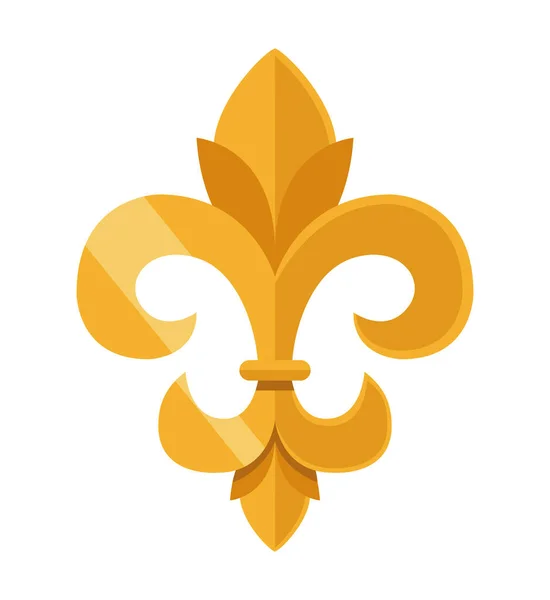 Golden Fleur Lys Famm Mardi Gras — стоковый вектор