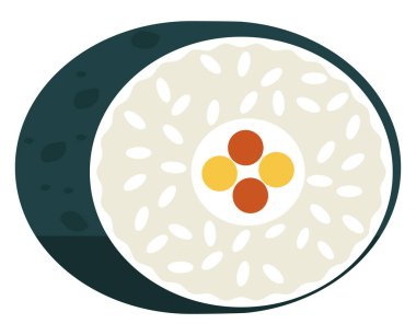 Suşi tekkamaki rulo lezzetli yemek ikonu