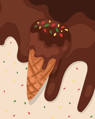 Çikolata ikonlu dondurma.