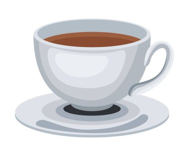 Çay bardakta doğa ikonu.