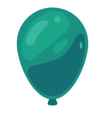 Yeşil balon helyum yüzen simgesi