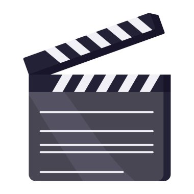 yapım filmi alkış tahtası izole edilmiş simgesi