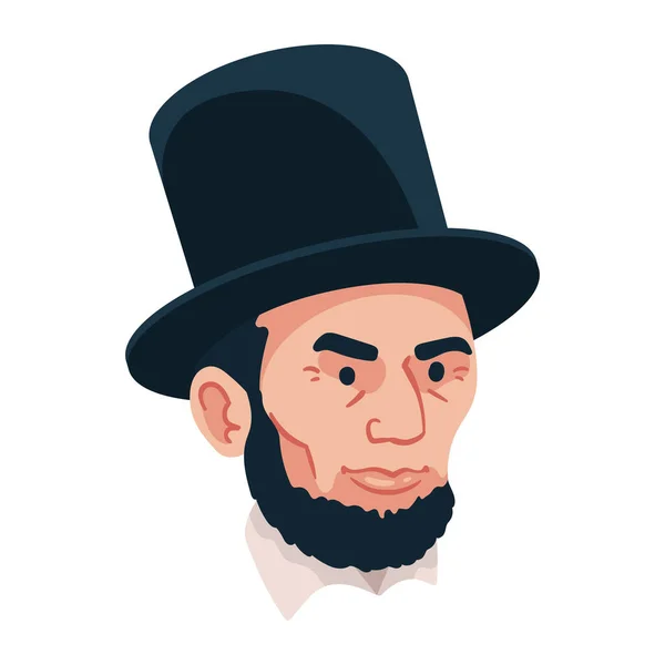 Abraham Lincoln Presidente Personaje Cómico — Vector de stock