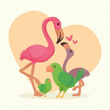 birds mothers and babies animals characters