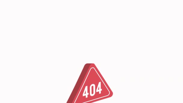 404 Connectivity Error Triangles Pattern Video Animated — Vídeo de Stock