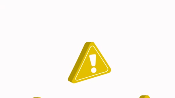Caution Alert Signals Yellow Triangles Pattern Video Animated — Vídeos de Stock