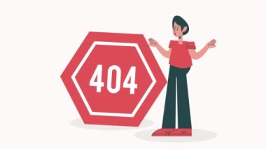 404 connectivity error in traffic signal ,4k video animated