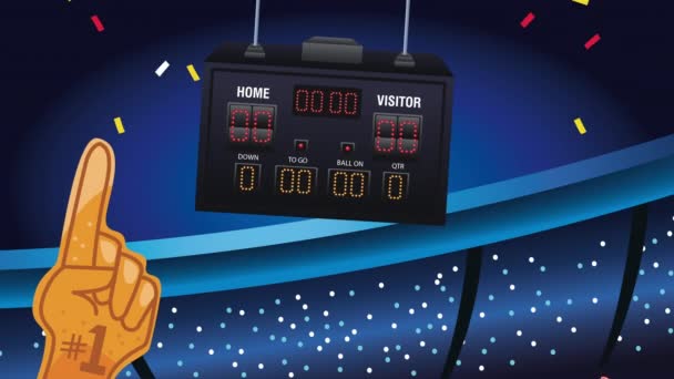 Sports Scoreboard Equipment Stadium Video Animated — Video