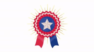 usa medal award patriotic animation ,4k video animated