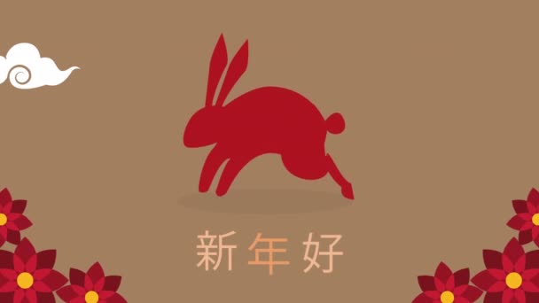 Chinese New Year Animation Video Animated — Vídeos de Stock