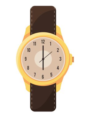 elegant golden wristwatch accessory icon