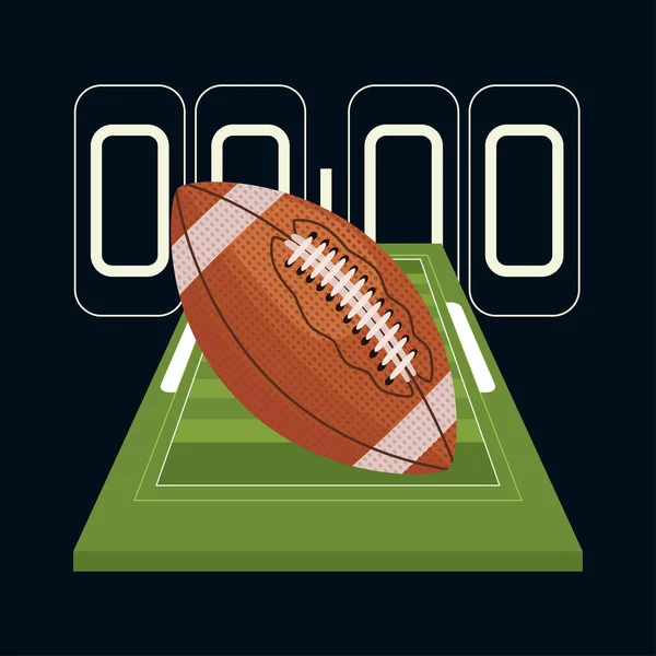 Американська Футбольна Куля Іконою Таборі — стоковий вектор