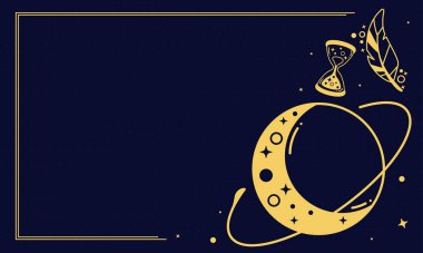 frame with saturn esoteric style