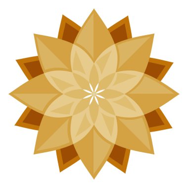 golden flower muslim emblem icon