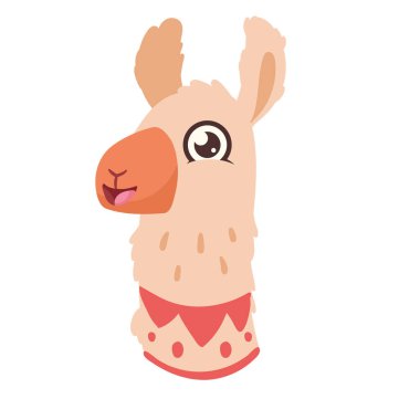 llama perubian animal head character
