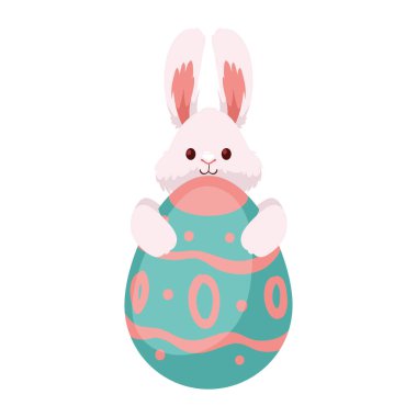 spring egg with rabbit icon