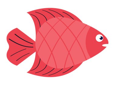 red fish sealife animal wild character