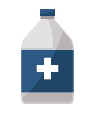 bottle medicine with cross icon
