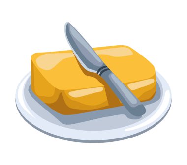 bread with butter breakfast icon