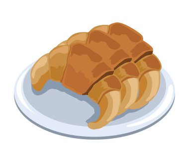 fresh croissant breads bakery icon