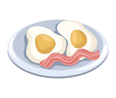 eggs fried and bacon breakfast