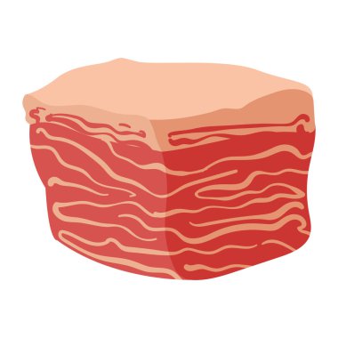 meat raw with fat icon isolated
