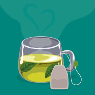 herbal tea drink in cup icon