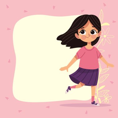 little girl in frame character