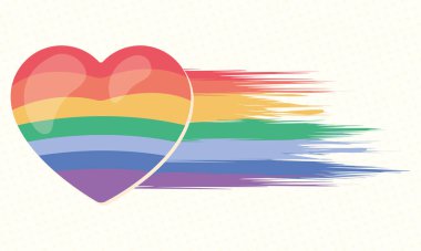 heart with lgbti flag community