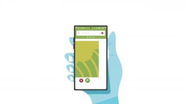 GPS servis uygulamalı akıllı telefon animasyonu, 4k video animasyonu