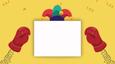 Sürpriz kutular eldiven boksu, 4k video animasyonu