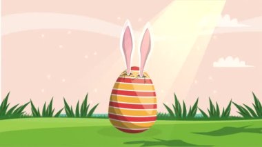 bahar yumurtası manzara animasyonu, 4k video animasyonu