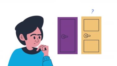 İki kapılı adam, 4K video animasyonu