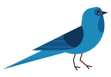 little blue bird animal icon