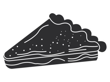 strudel silhouette pastry product icon